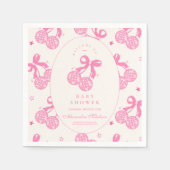 Coquette Cherry op Top Baby shower Servet (Voorkant)