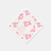 Coquette Cherry op Top Baby shower Servet (Hoek)