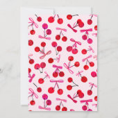 Coquette Cherry op Top Girls Baby shower Kaart (Achterkant)