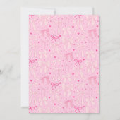 Coquette Cherry op uitnodiging voor Baby shower (Achterkant)