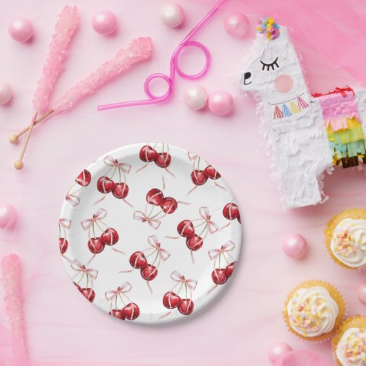 Coquette Cherry Papieren Bordje (Feest)