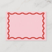 Coquette Cherry Pink Bow Baby shower Luier Raffle Informatiekaartje (Achterkant)