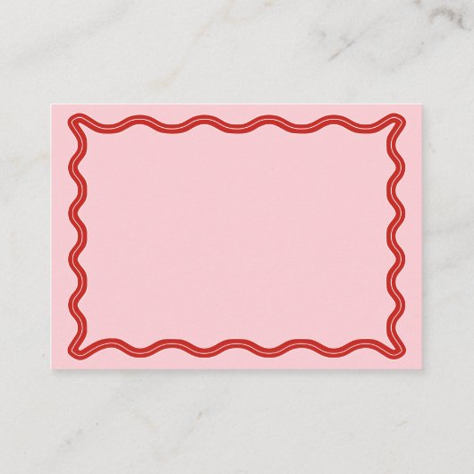 Coquette Cherry Pink Bow Baby shower Luier Raffle Informatiekaartje (Achterkant)