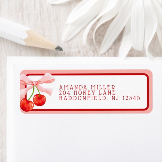 Coquette Cherry Roze & Rood retouradres Etiket (Insitu)