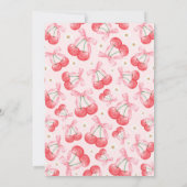 Coquette Cherry Twee Lief 2e Verjaardagsfeest Kaart (Achterkant)