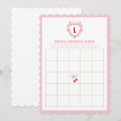 Coquette Cherry | Vrijgezellenfeest Bingo spel Kaart (Voorkant / Achterkant)