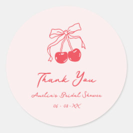 Coquette Cherry Vrijgezellenfeest Dank je wel Ronde Sticker