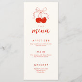 Coquette Cherry Vrijgezellenfeest Menu (Voorkant)