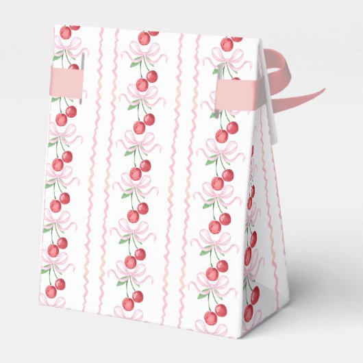 Coquette Cherry Vrijgezellenfeest Monogram Bedankdoosjes (Achterkant)