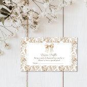 Coquette Chinoiserie Baby shower Luier Raffle Informatiekaartje