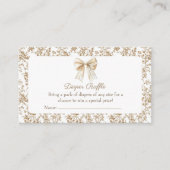 Coquette Chinoiserie Baby shower Luier Raffle Informatiekaartje (Voorkant)