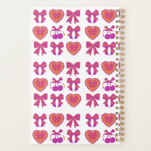 Coquette Chique Planner in Roze Bogen & Harten (Achterkant)