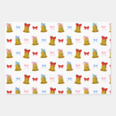Coquette Christmas Bells en Bows Classic Inpakpapier Vel (Voorkant 3)