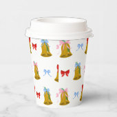 Coquette Christmas Bells en Bows Classic Papieren Bekers (Rechts)