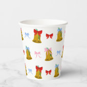 Coquette Christmas Bells en Bows Classic Papieren Bekers (Voorkant)