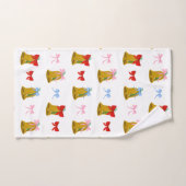 Coquette Christmas Bells en Bows Preppy Classic Bad Handdoek (Handdoek)