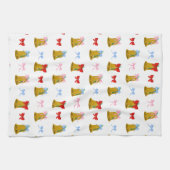 Coquette Christmas Bells en Bows Preppy Classic Theedoek (Horizontaal)