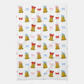 Coquette Christmas Bells en Bows Preppy Classic Theedoek (Verticaal)