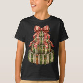 Coquette Christmas Book Tree All Booked For Christ T-shirt (Voorkant)