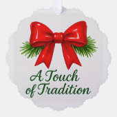 Coquette Christmas Bow - Messy Girl Magic ✨ Ornament Kaart (Voorkant)