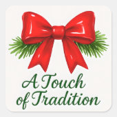 Coquette Christmas Bow - Messy Girl Magic ✨ Vierkante Sticker (Voorkant)