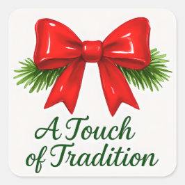 Coquette Christmas Bow - Messy Girl Magic ✨ Vierkante Sticker