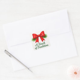 Coquette Christmas Bow - Messy Girl Magic ✨ Vierkante Sticker