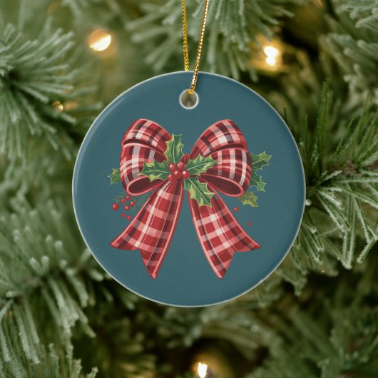 Coquette Christmas Bow Squad Gift Schattigee Winte Keramisch Ornament (Boom)