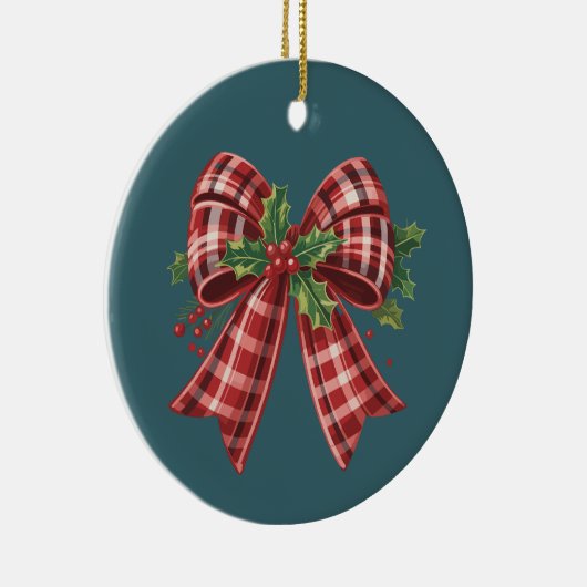 Coquette Christmas Bow Squad Gift Schattigee Winte Keramisch Ornament (Rechts)
