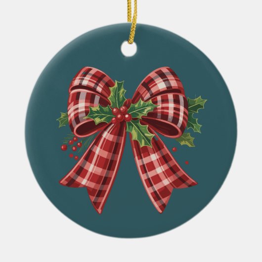 Coquette Christmas Bow Squad Gift Schattigee Winte Keramisch Ornament (Voorkant)