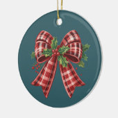 Coquette Christmas Bow Squad Gift Schattigee Winte Keramisch Ornament (Links)