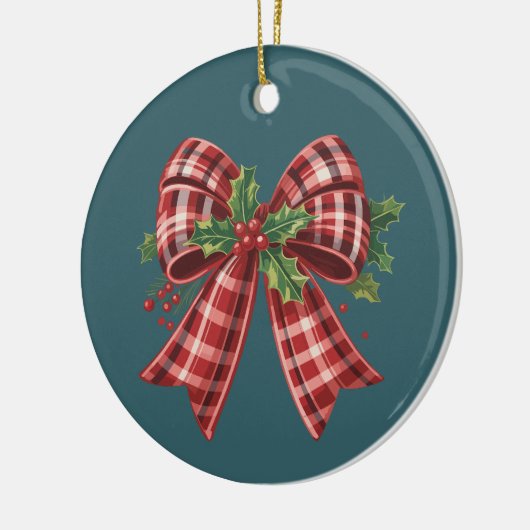 Coquette Christmas Bow Squad Gift Schattigee Winte Keramisch Ornament (Links)