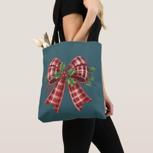 Coquette Christmas Bow Squad Gift Schattigee Winte Tote Bag (Dichtbij)