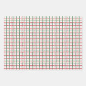 Coquette Christmas Bows Wrapping Paper Red & Green (Voorkant 3)