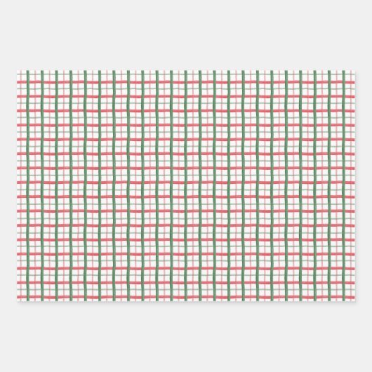 Coquette Christmas Bows Wrapping Paper Red & Green (Voorkant 3)