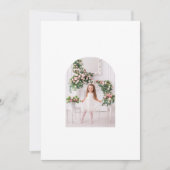 Coquette Christmas Familie Foto Roze Groene Doodle Feestdagenkaart (Voorkant)