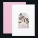 Coquette Christmas Familie Foto Roze Groene Doodle Feestdagenkaart<br><div class="desc">Coquette Christmas Family Photo Whimsical Pink Green Doodle Holiday Kaart Christmas Kaart is voorzien van uw favoriete foto Te gebruiken met de coördinerende vellum lijst van een grillige coquette floral lijst in roze en groen met een roze boog en gepersonaliseerd met uw aangepaste tekst en gepersonaliseerd met uw familienaam. OPMERKING:...</div>