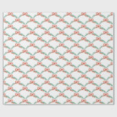 Coquette Christmas Garland Scalloped Doodle Cadeaupapier (Vlak)