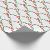 Coquette Christmas Garland Scalloped Doodle Cadeaupapier (Hoek)