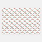 Coquette Christmas Garland Scalloped Doodle Inpakpapier Vel (Voorkant 3)