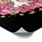 Coquette Christmas NK Retro Schattigee Gans Geruit Poster (Hoek)