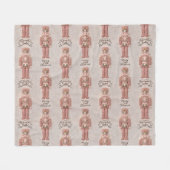 Coquette Christmas Nutcracker Latch Hook Yarn Fleece Deken (Voorkant (Horizontaal))