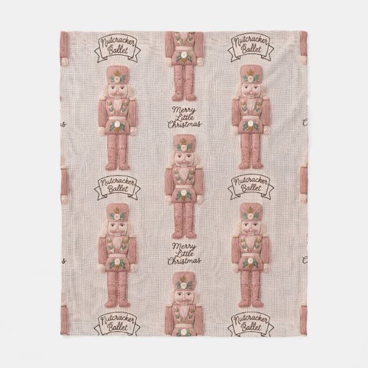 Coquette Christmas Nutcracker Latch Hook Yarn Fleece Deken (Voorkant)