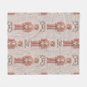 Coquette Christmas Nutcracker Latch Hook Yarn Fleece Deken (Voorkant (Horizontaal))