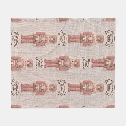 Coquette Christmas Nutcracker Latch Hook Yarn  Fleece Deken (Voorkant (Horizontaal))