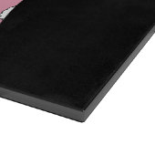 Coquette Christmas Pink Bow Santa  Retro Snijplank (Hoek)