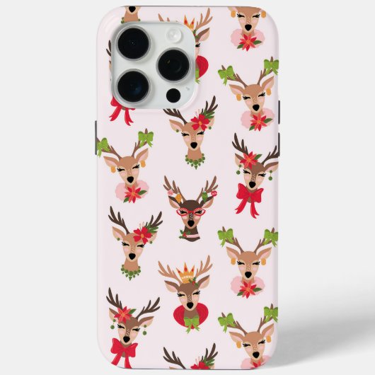 Coquette Christmas Preppy Rendier Case-Mate iPhone Case (Achterkant)