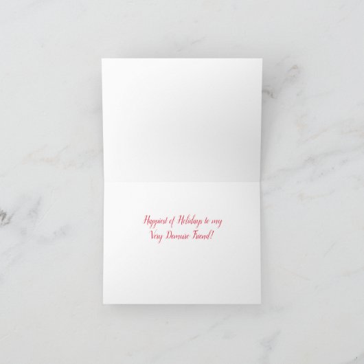 Coquette Christmas Preppy Rendier Kaart (Binnen)