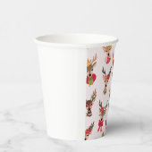 Coquette Christmas Preppy Rendier Papieren Bekers (Rechts)