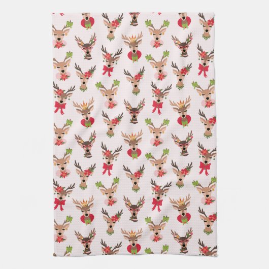 Coquette Christmas Preppy Rendier Theedoek (Verticaal)